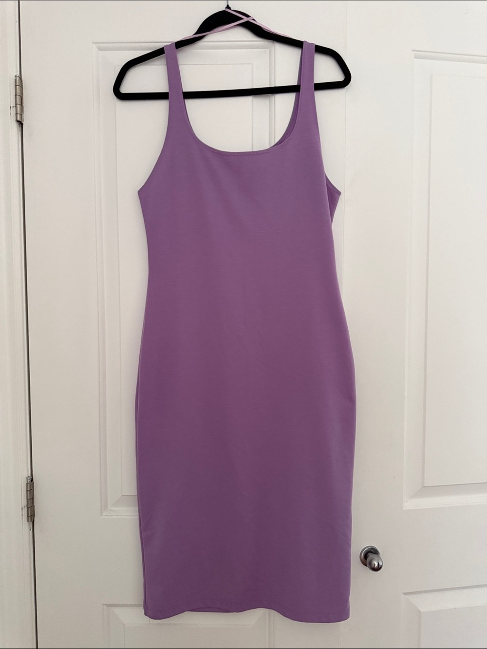 Zara Lilac Scoop-Neck Midi Dress